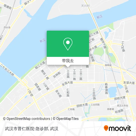 武汉市普仁医院-急诊部地图