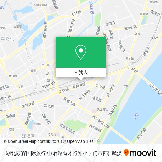 湖北康辉国际旅行社(后湖育才行知小学门市部)地图