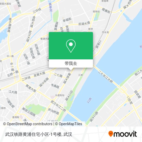 武汉铁路黄浦住宅小区-1号楼地图