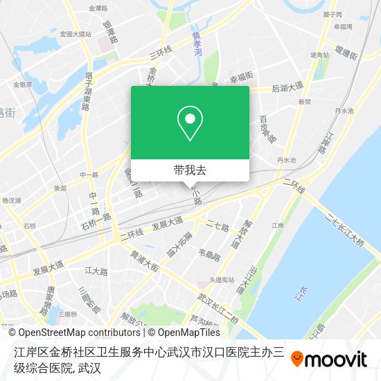 江岸区金桥社区卫生服务中心武汉市汉口医院主办三级综合医院地图