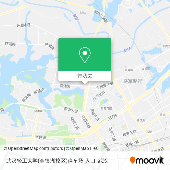 武汉轻工大学(金银湖校区)停车场-入口地图