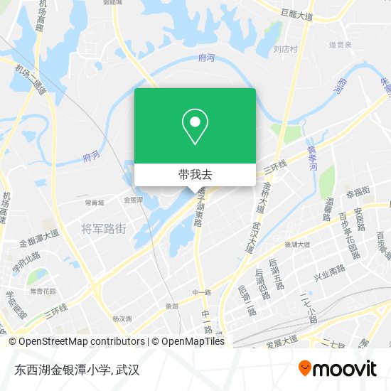 东西湖金银潭小学地图