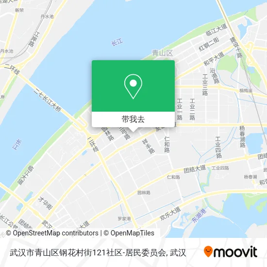 武汉市青山区钢花村街121社区-居民委员会地图