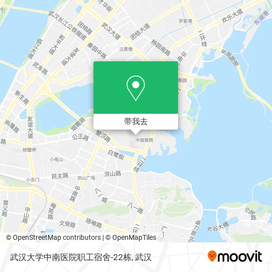武汉大学中南医院职工宿舍-22栋地图