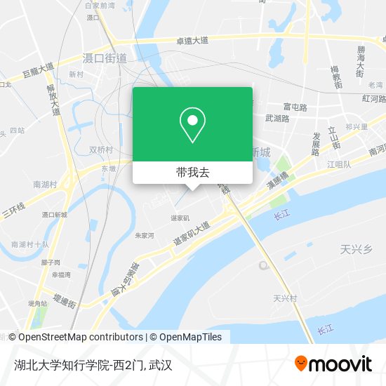 湖北大学知行学院-西2门地图