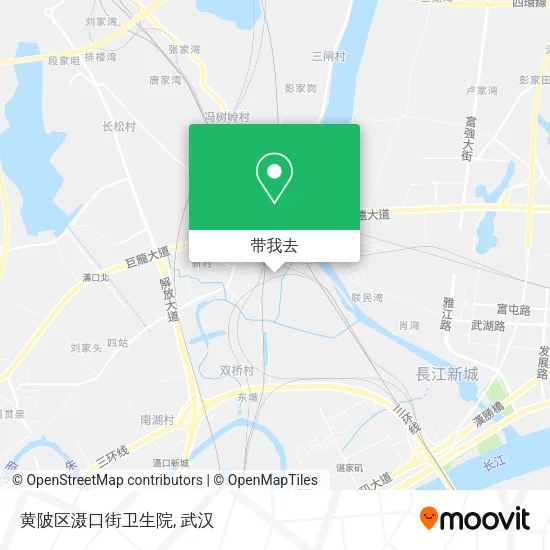 黄陂区滠口街卫生院地图