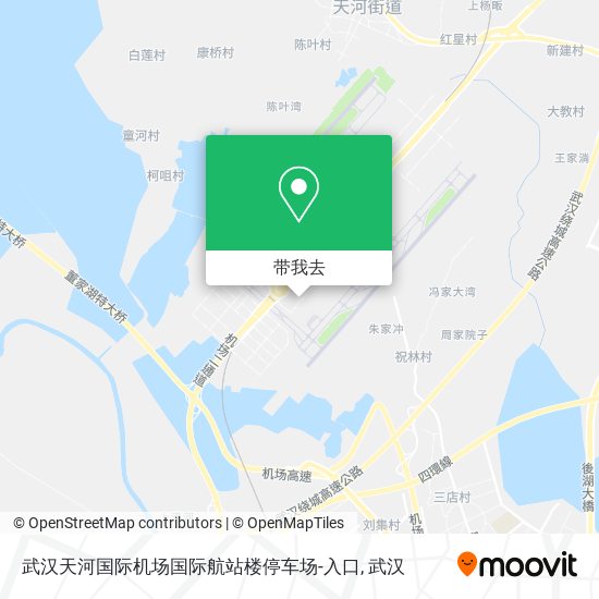 武汉天河国际机场国际航站楼停车场-入口地图