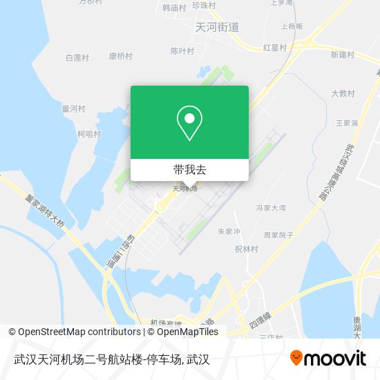 武汉天河机场二号航站楼-停车场地图