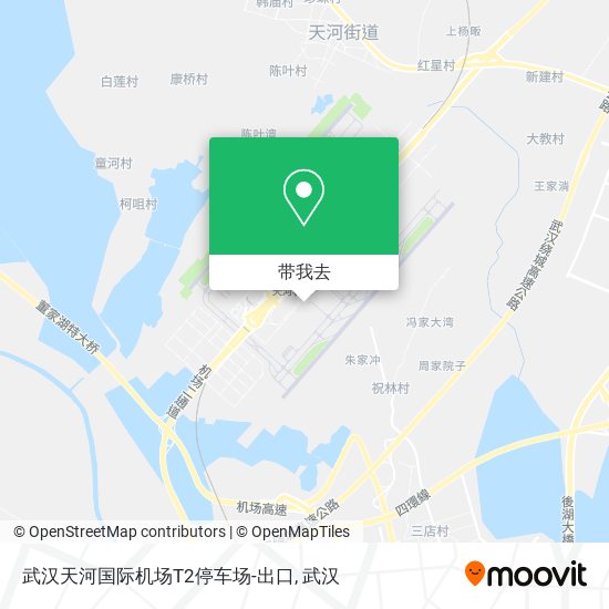 武汉天河国际机场T2停车场-出口地图