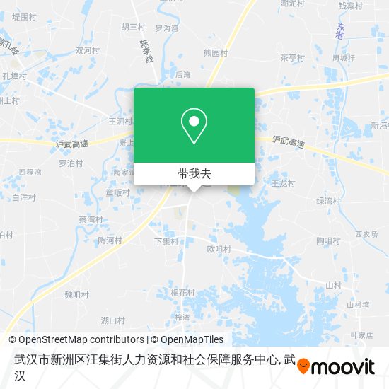 武汉市新洲区汪集街人力资源和社会保障服务中心地图