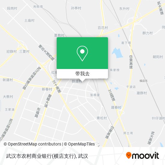 武汉市农村商业银行(横店支行)地图