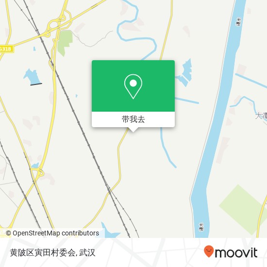 黄陂区寅田村委会地图