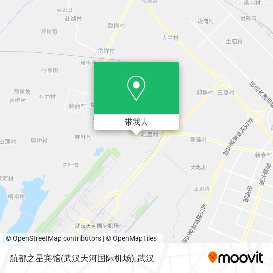 航都之星宾馆(武汉天河国际机场)地图