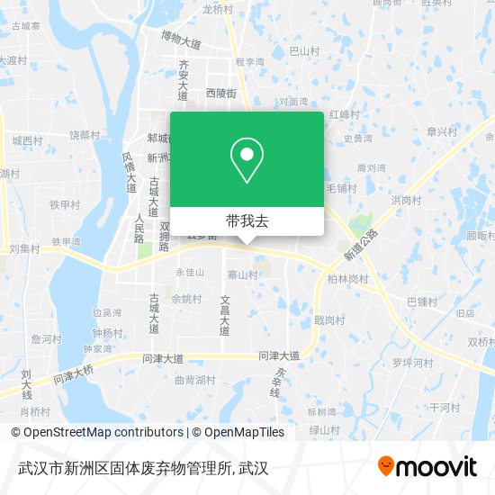 武汉市新洲区固体废弃物管理所地图