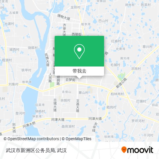 武汉市新洲区公务员局地图