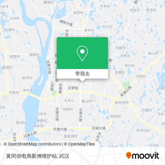 黄冈供电局新洲维护站地图