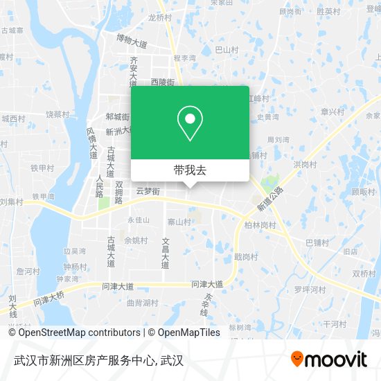 武汉市新洲区房产服务中心地图