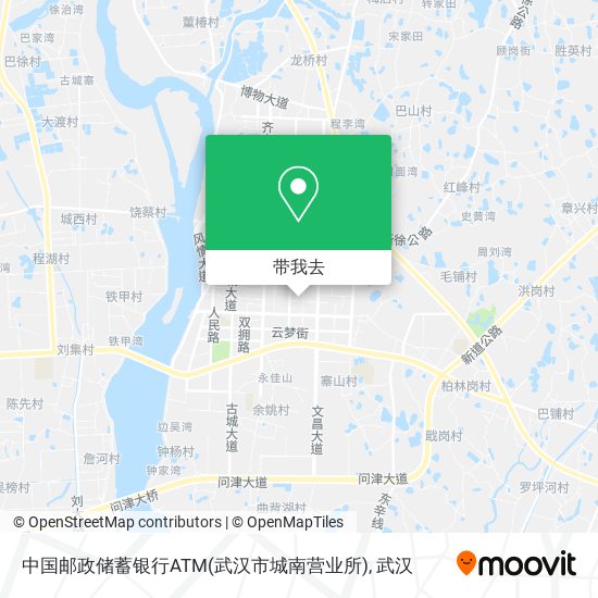 中国邮政储蓄银行ATM(武汉市城南营业所)地图