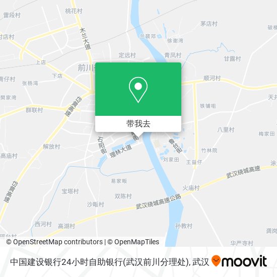 中国建设银行24小时自助银行(武汉前川分理处)地图