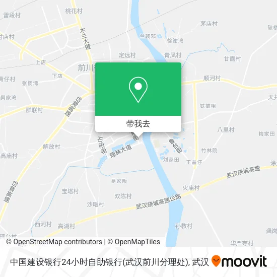 中国建设银行24小时自助银行(武汉前川分理处)地图