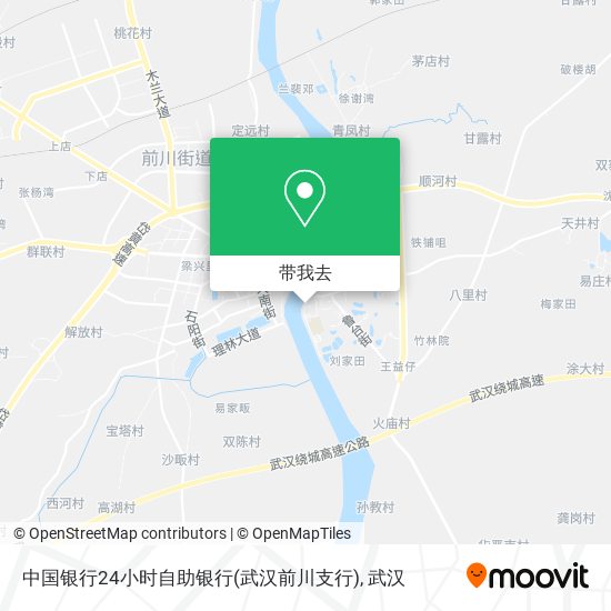 中国银行24小时自助银行(武汉前川支行)地图