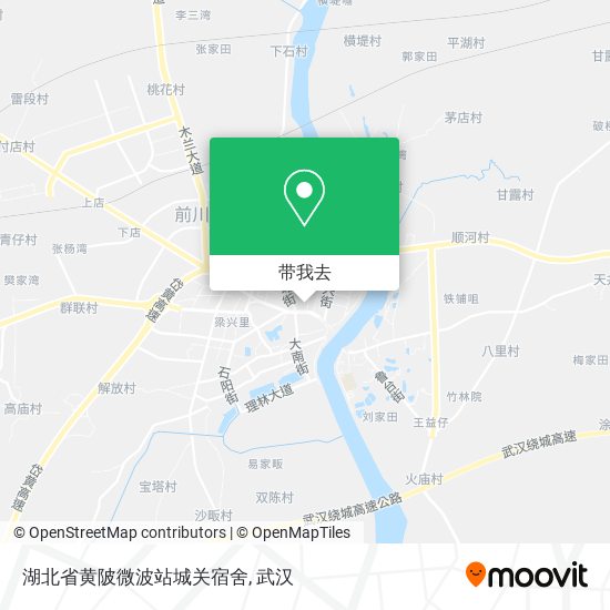 湖北省黄陂微波站城关宿舍地图