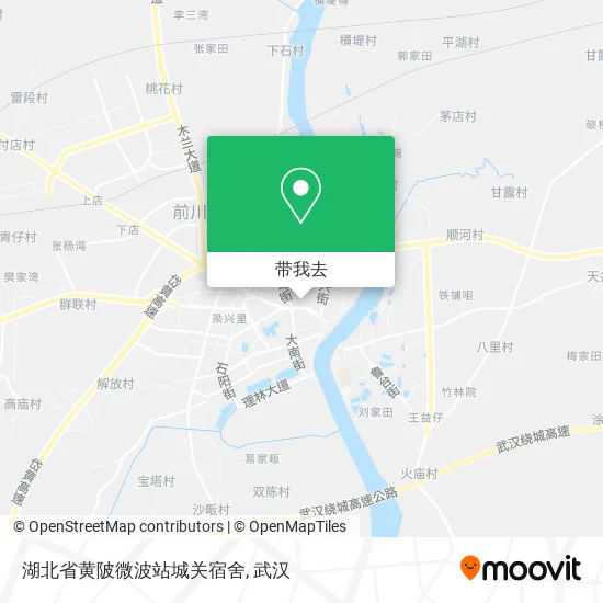 湖北省黄陂微波站城关宿舍地图