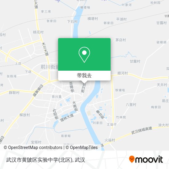 武汉市黄陂区实验中学(北区)地图