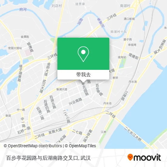 百步亭花园路与后湖南路交叉口地图