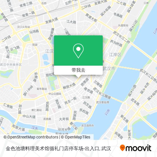 金色池塘料理美术馆循礼门店停车场-出入口地图