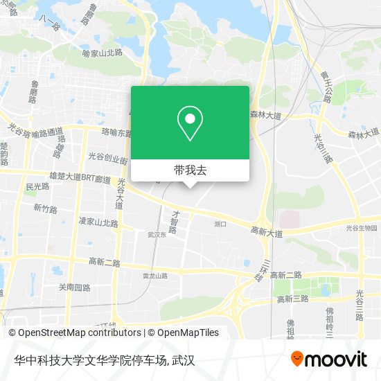 华中科技大学文华学院停车场地图