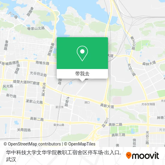华中科技大学文华学院教职工宿舍区停车场-出入口地图
