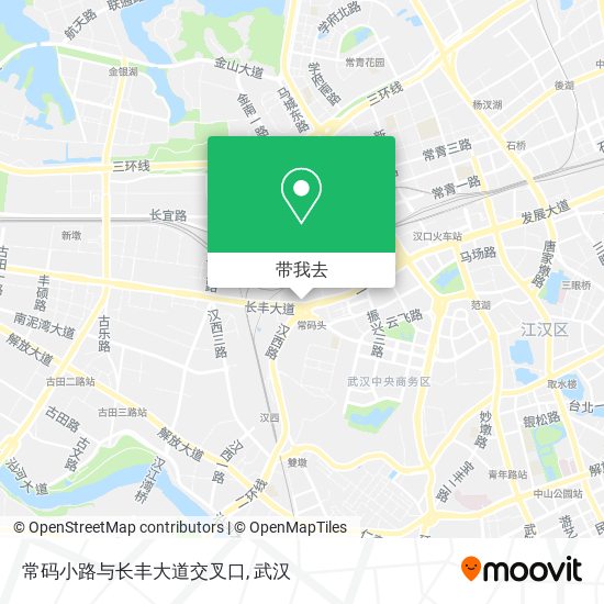 常码小路与长丰大道交叉口地图