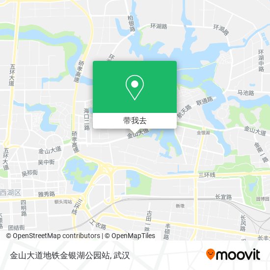金山大道地铁金银湖公园站地图