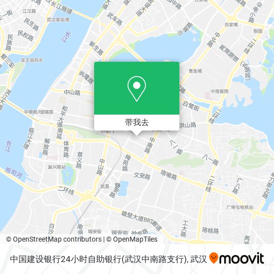 中国建设银行24小时自助银行(武汉中南路支行)地图