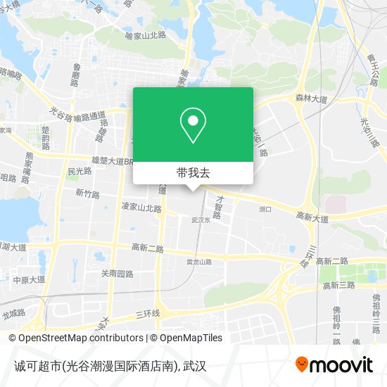 诚可超市(光谷潮漫国际酒店南)地图