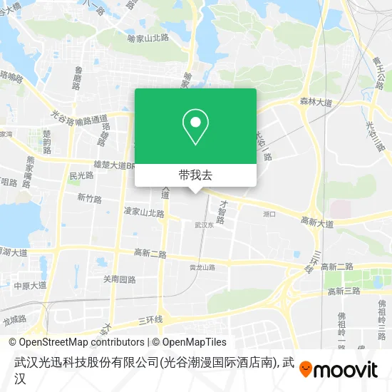 武汉光迅科技股份有限公司(光谷潮漫国际酒店南)地图