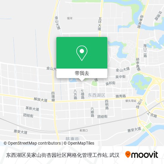 东西湖区吴家山街杏园社区网格化管理工作站地图