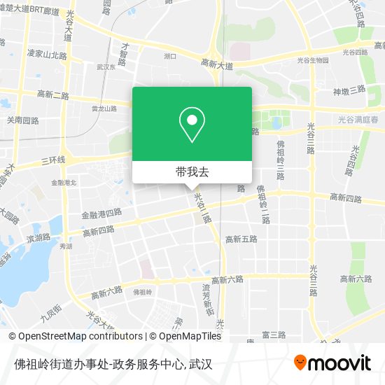 佛祖岭街道办事处-政务服务中心地图