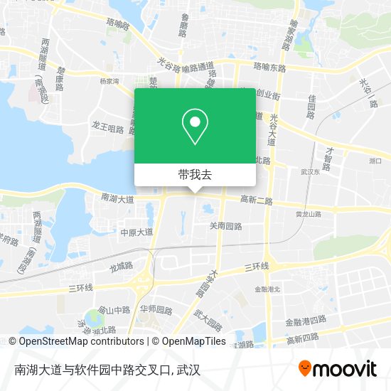 南湖大道与软件园中路交叉口地图