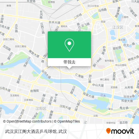 武汉滨江阁大酒店乒乓球馆地图