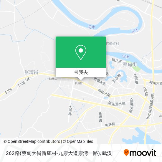 262路(蔡甸大街新庙村-九康大道康湾一路)地图