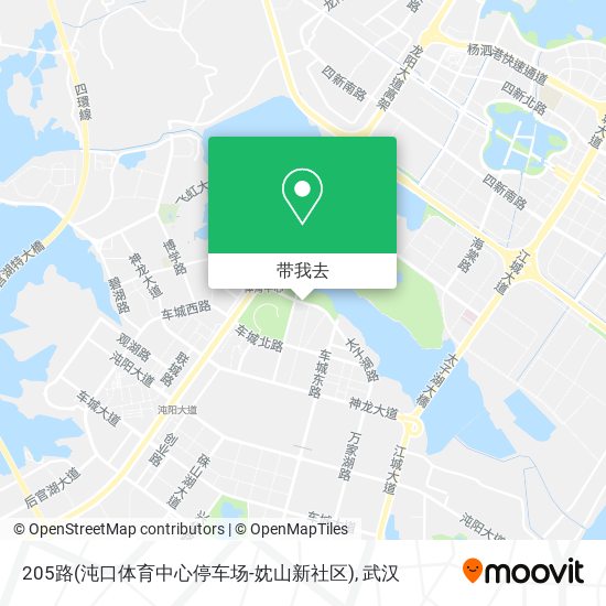 205路(沌口体育中心停车场-妉山新社区)地图