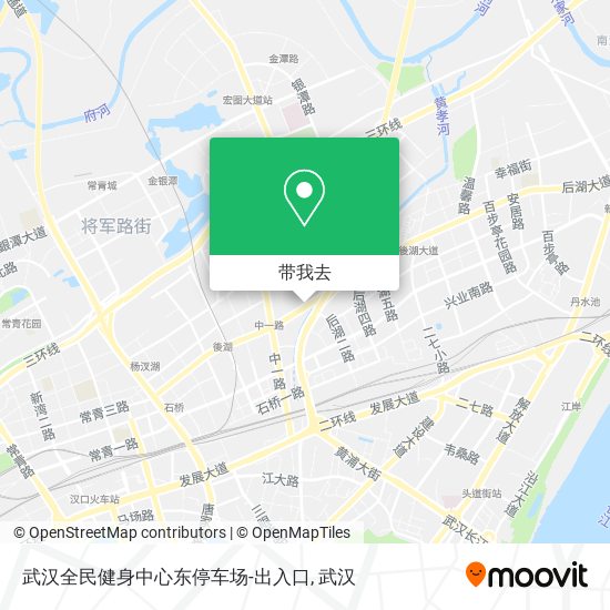 武汉全民健身中心东停车场-出入口地图