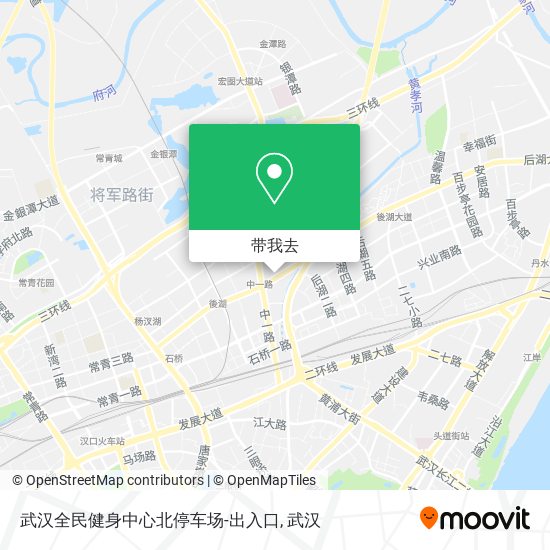 武汉全民健身中心北停车场-出入口地图