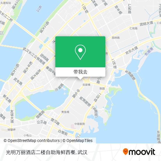 光明万丽酒店二楼自助海鲜西餐地图