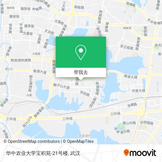 华中农业大学宝积苑-21号楼地图