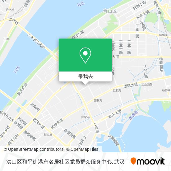 洪山区和平街港东名居社区党员群众服务中心地图