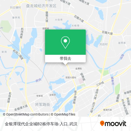 金银潭现代企业城B2栋停车场-入口地图