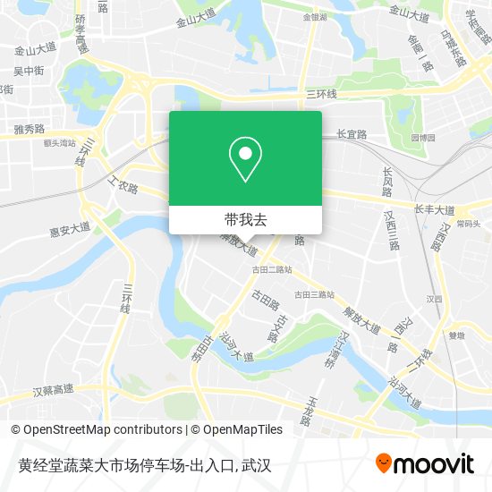 黄经堂蔬菜大市场停车场-出入口地图